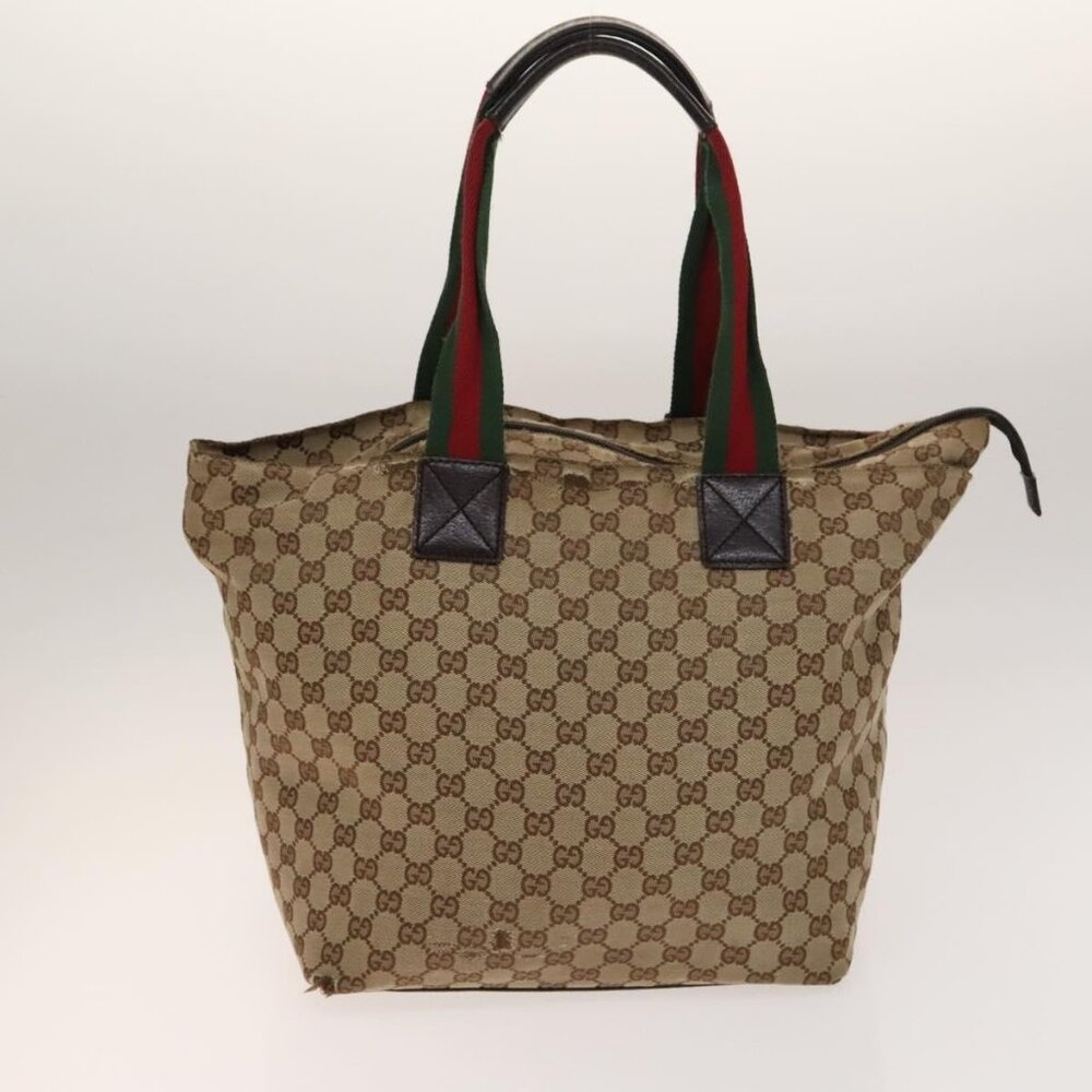 GUCCI GG Canvas Shoulder Bag 2 Set Beige Silver Auth - Picture 3 of 16